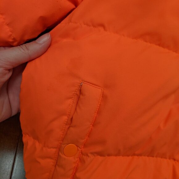TNA womens the super puff jacket in orange in size small - Picture 7 of 13